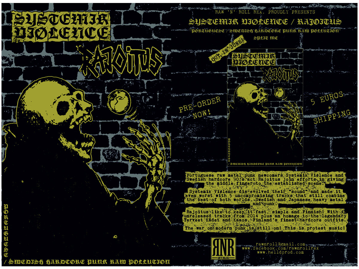 Systemik Viølence Por Rajoitus Swe Portuguese Swedish Hardcore Punk Raw Pollution