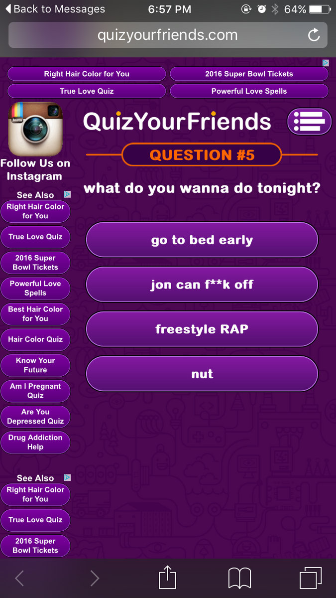 what do you wanna do tonight?