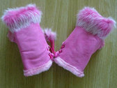 Rabbit-Fur Gloves with DATGirl Charms photo 
