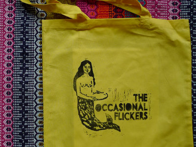 THE OCCASIONAL FLICKERS Limited edition hand printed tote bag YELLOW main photo
