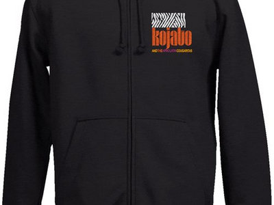 Embroidered Hooded Sweat Jacket w/ Zip - black main photo