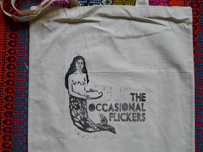 THE OCCASIONAL FLICKERS Limited edition hand printed tote bag NATURAL main photo