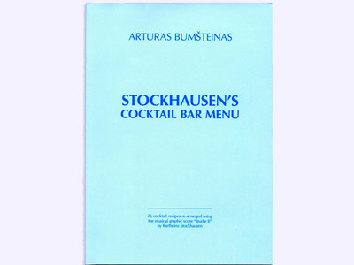 "Stockhausen's Cocktail Bar Menu" book main photo
