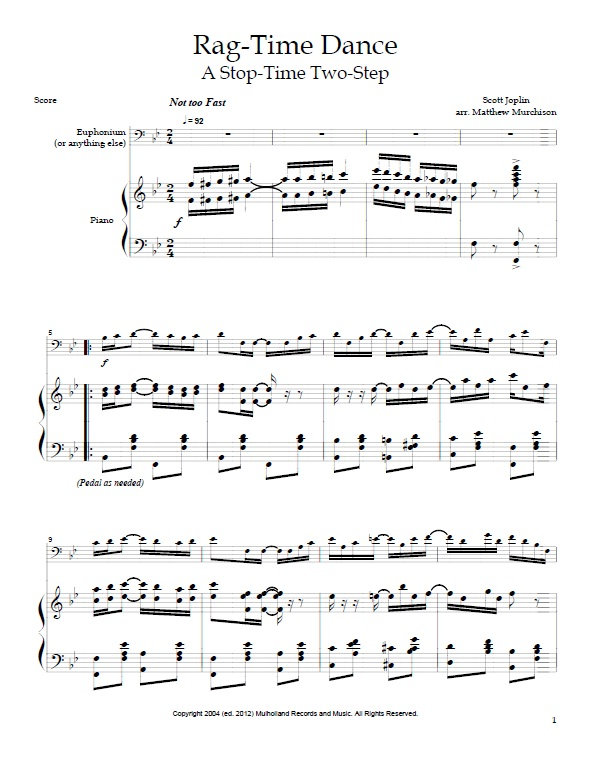 three joplin rags pdf sheet music matthew murchison the ragtime dance sheet music
