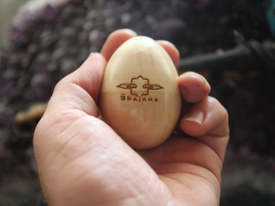 The Bhajans Hand Emboseed Wooden Egg Shaker main photo