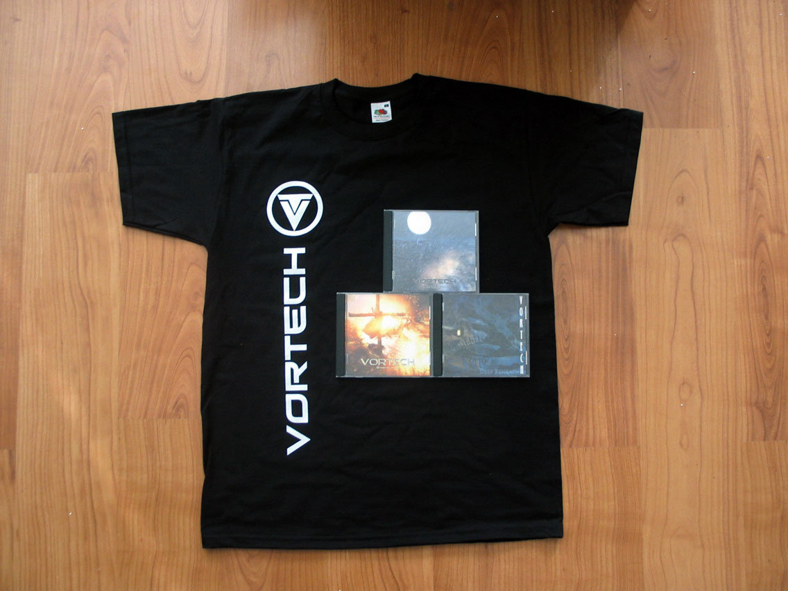 T-Shirt (Sidebar) + 3 Physical CD + Devoid Of Life Download.