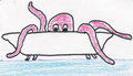 an octopus in the bathtub image