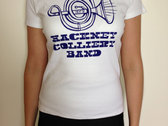 Hackney Colliery Band White T-Shirt with Blue Logo photo 