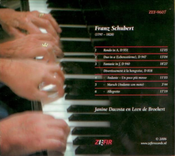 Schubert pianomusic for four hands | Janine Dacosta / Leen de