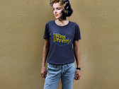 Blue+Yellow Logo . regular fit & slim fitted. Screen Printed . charcoal grey T-shirt. photo 