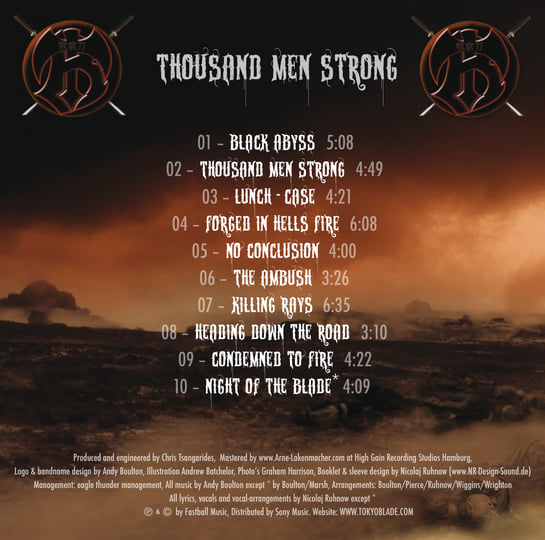 【ラプンツェル様用】TOKYO BLADE / Thousand Men Str Thousand Men Strong | Tokyo Blade | Fastball-Music
