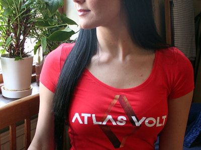 Red Rounded Neck H&M Lady Shirt - Atlas Volt Logo main photo