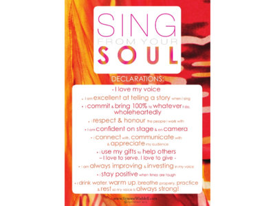 Sing From Your Soul Declarations Business Card Size main photo