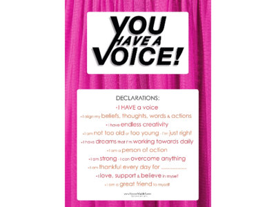 You Have a Voice Declarations A5 Laminated main photo