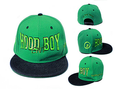 Hood Boy Entertainment Snap Back Green/Black Bill w/Green Text main photo