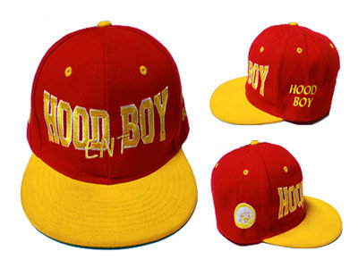 Hood Boy Entertainment Snap Back Red on Yellow Bill w/Yellow Text main photo