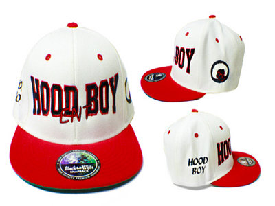 Hood Boy Entertainment Snap Back White on Red Bill w/Black Text main photo