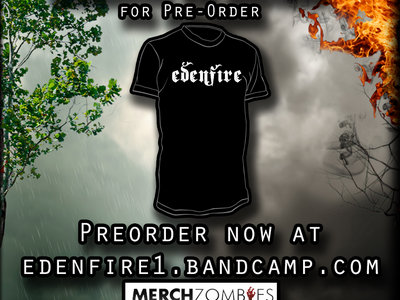Edenfire logo white on black shirt main photo