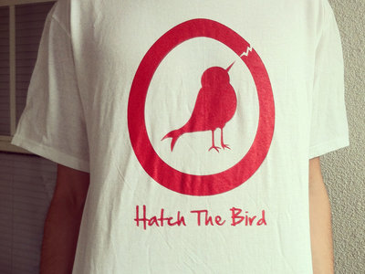 Hatch The Bird Logo T-shirt - White + Cherry Red Print main photo