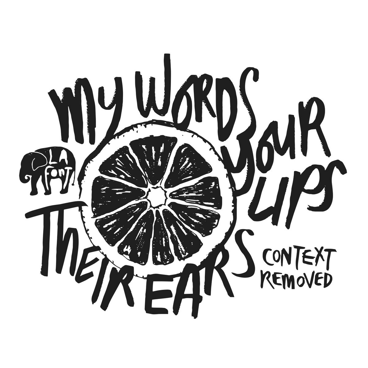 Blood Orange lyric tshirt + Album Download LA Font