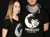 Shameless Audio V-Neck T-Shirt (White Logo) photo 