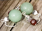 Traditional Chinese earrings "At Ease" hand-made with semi-precious gemstones (With free MP3 download) photo 