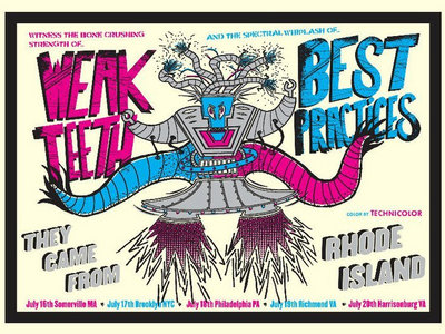 Limited Edition Best Practices/Weak Teeth Tour Silk-Screened Poster main photo