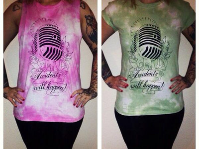 Tie dyed Logo Tshirt in Pink or Green main photo