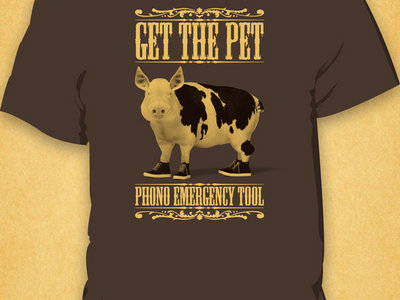 "Get The Pet" t-shirt chocolate main photo