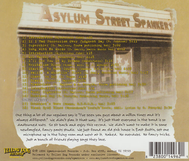 Spanks For the Memories | Asylum Street Spankers