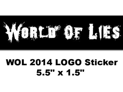 World Of Lies Logo Sticker 5.5" x 1.5" main photo