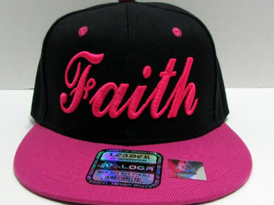 Black and Hot Pink 3D Faith Snapback main photo