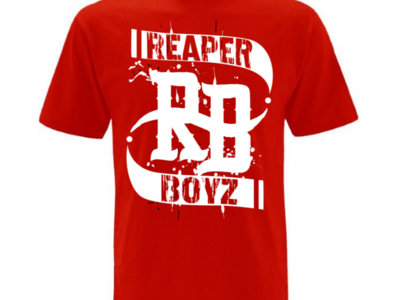 Reaper Boyz Logo T-Shirt (White Logo on Red Shirt) main photo