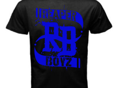 Reaper Boyz Logo T-Shirt (Blue Logo on Black Shirt) main photo