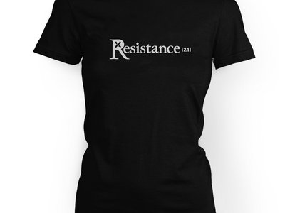 T-shirt noir Résistance [2.1] pour dame main photo