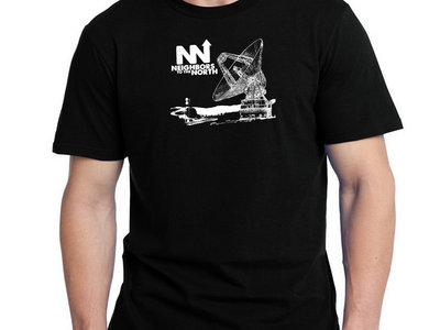 Men's Crew Neck Black T-Shirt Satellite Dish Logo main photo