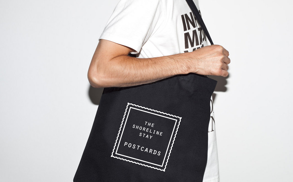 Black Cotton Tote Bag with TSS Logo | The Shoreline Stay