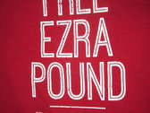 "Free Ezra Pound" T-Shirt (White on Heather Antique Cherry Red) photo 