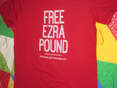 "Free Ezra Pound" T-Shirt (White on Heather Antique Cherry Red) photo 
