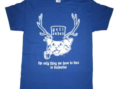 KittenAntlerHatPipeDiabeetus T-shirt (antique royal blue) main photo