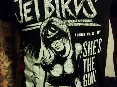 The Jetbirds "She's The Gun" On A Black Slim-Fit Shirt or Regular Fit Shirt main photo