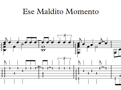 Ese maldito momento - Partitura y Tablatura | El Profe Mauro