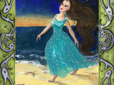 Selkie woman dancing on the shore main photo