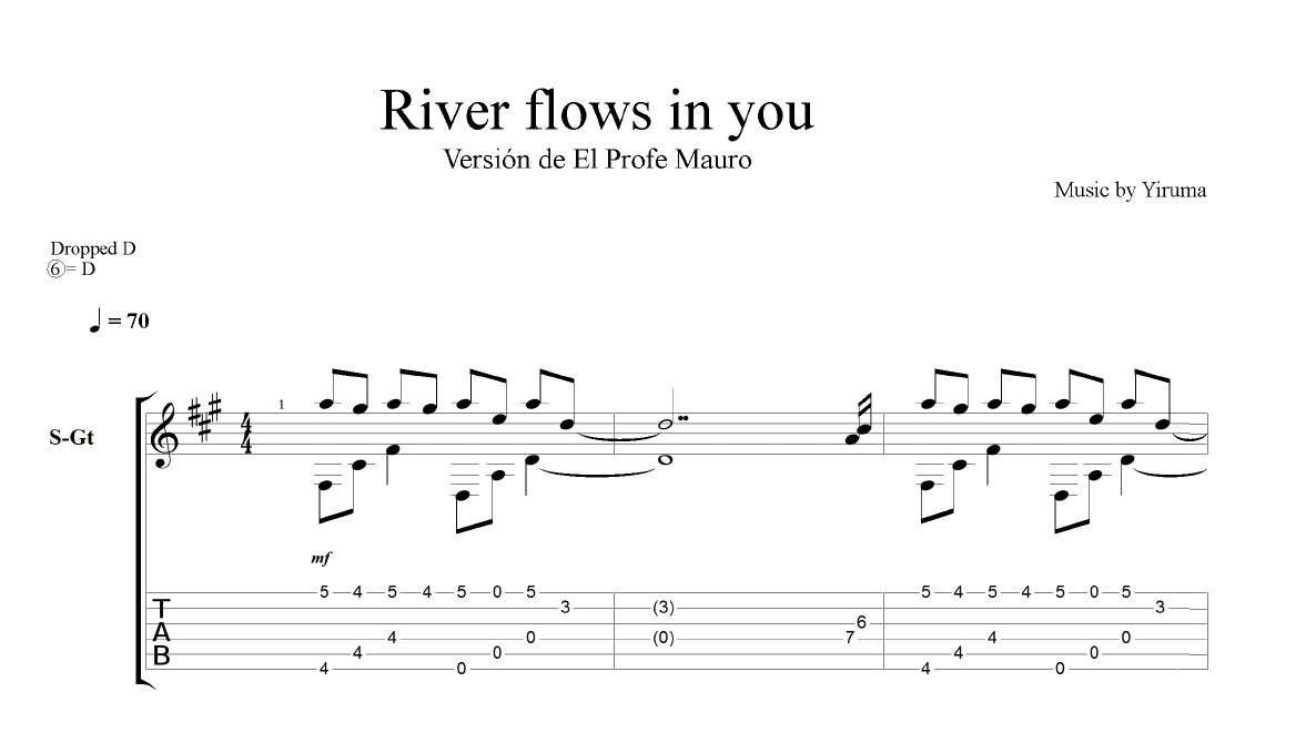 [最も欲しかった] river flows in you piano sheet 229674-River flows in you