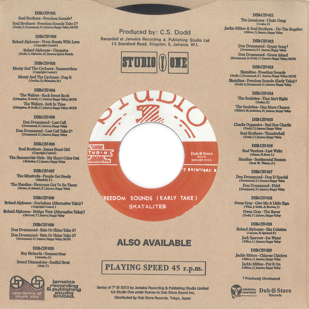 Skatalites Freedom Sounds / Freedom Sounds (Early Take) (Studio One