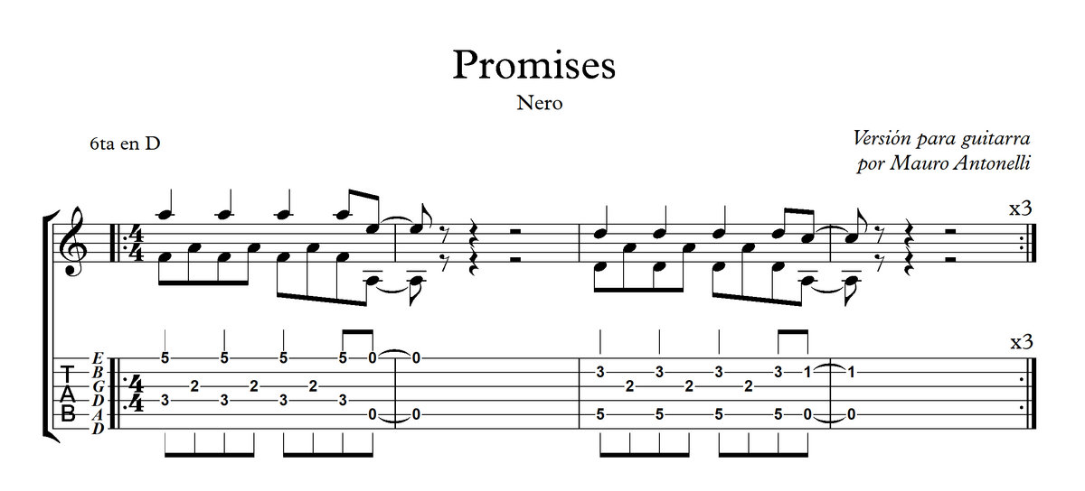 Promises - Nero (Fingerstyle) | El Profe Mauro