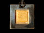 Two-Piece Square Pendant - Silver and Bronze photo 