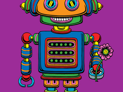 Poster -Baby Robot  [purple] by Chris Dyer main photo