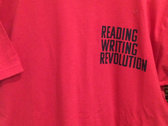 Thee Faction: READING WRITING REVOLUTION hand-printed t-shirt photo 