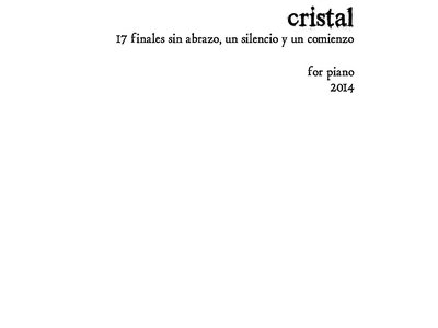 cristal - piano score (pdf) main photo